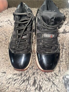 Jordan Kids Black Red Patent Leather Sneakers